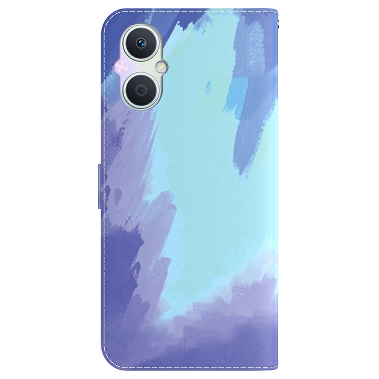 For OPPO A96 5G / Reno7 Z 5G Watercolor Pattern Horizontal Flip Leather Phone Case