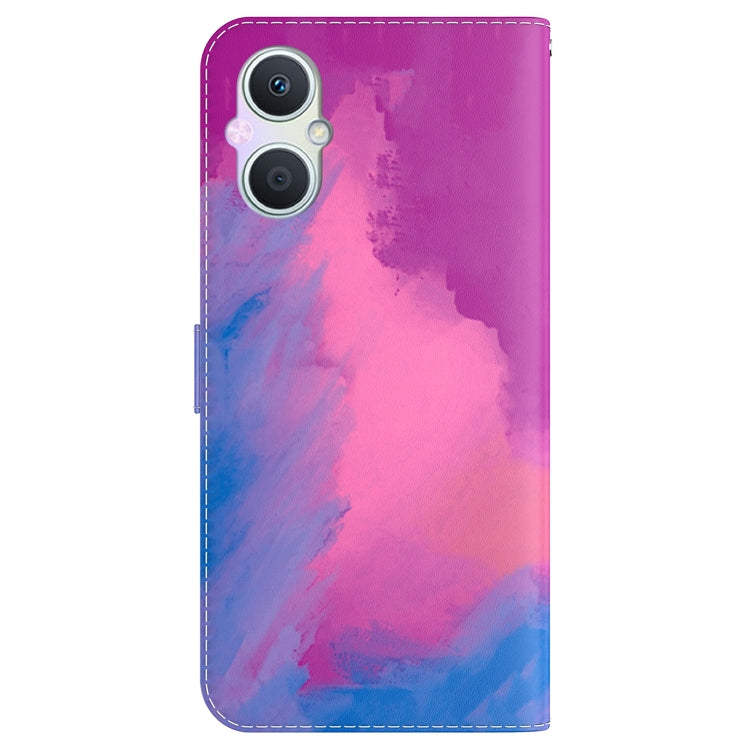 For OPPO A96 5G / Reno7 Z 5G Watercolor Pattern Horizontal Flip Leather Phone Case