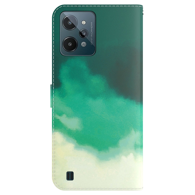 For OPPO Realme C31 Watercolor Pattern Horizontal Flip Leather Phone Case