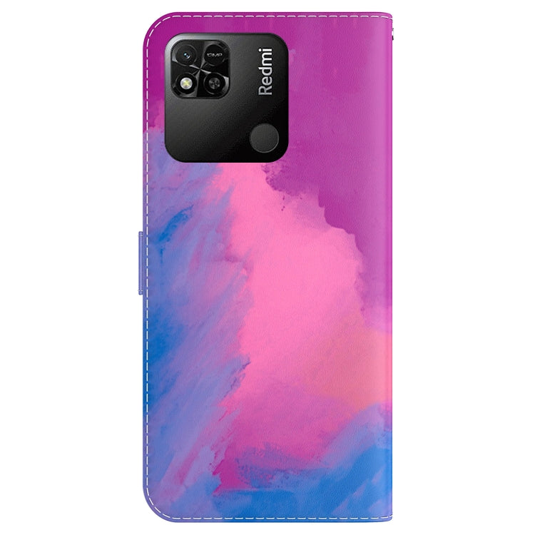 For Xiaomi Redmi 10A Watercolor Pattern Horizontal Flip Leather Phone Case