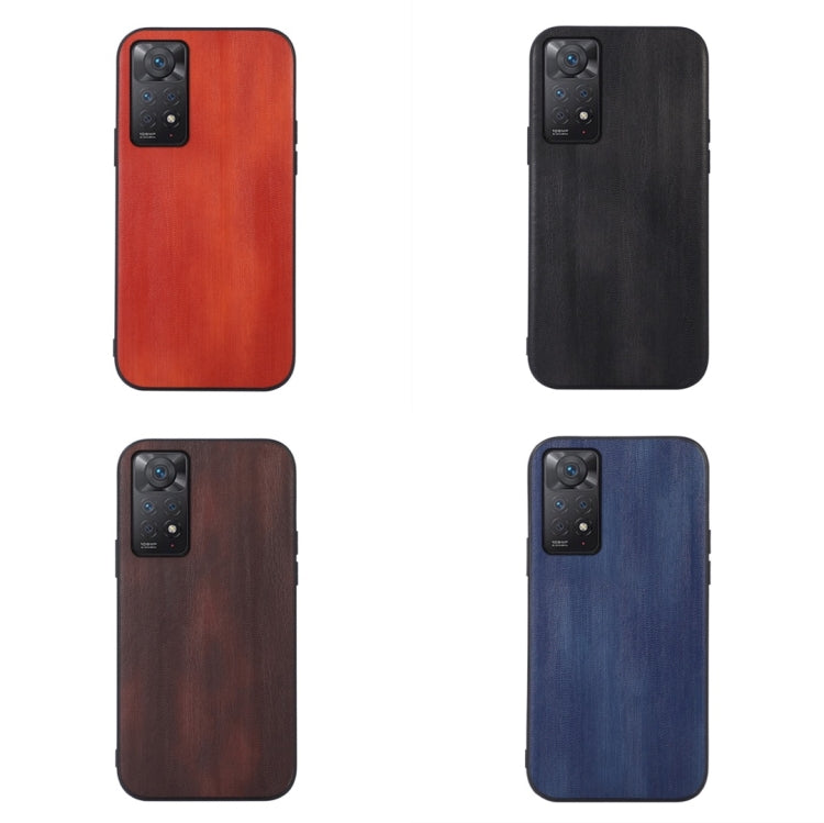 For Xiaomi Redmi Note 11 Pro Global Yellow Cow Texture PU Phone Case