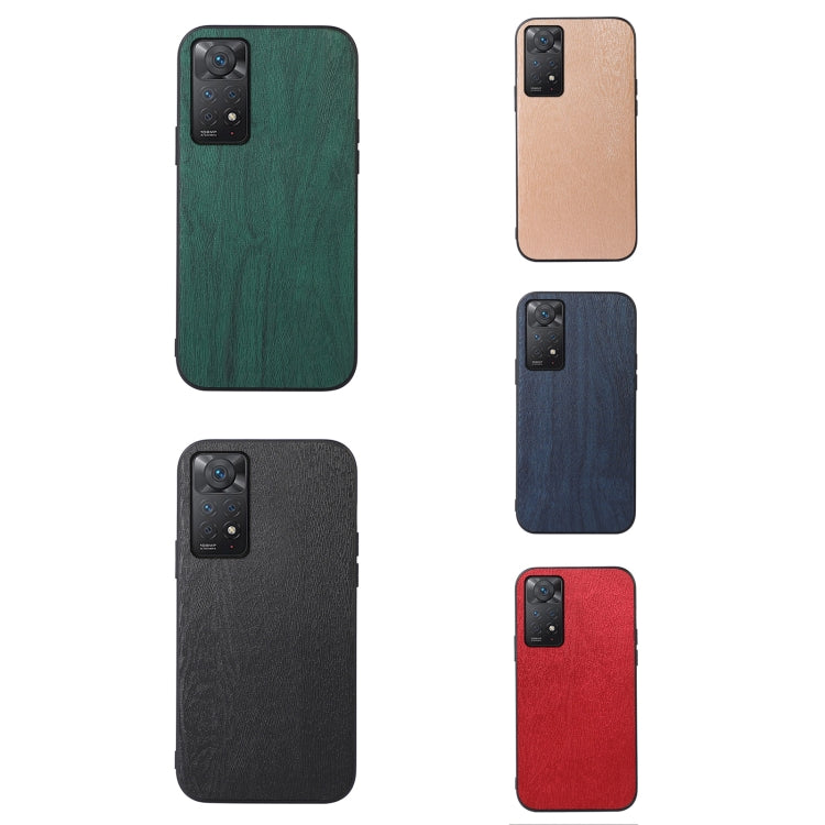 For Xiaomi Redmi Note 11 Pro Global Wood Texture PU Phone Case