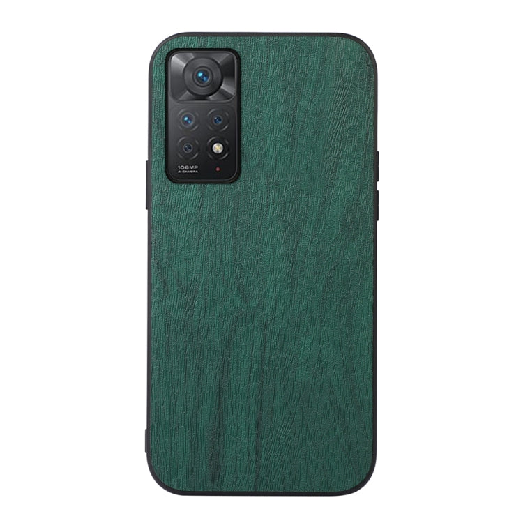 For Xiaomi Redmi Note 11 Pro Global Wood Texture PU Phone Case