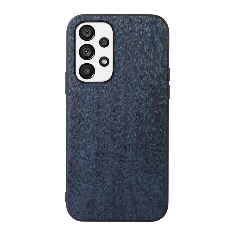 For Samsung Galaxy A53 5G Wood Texture PU Phone Case