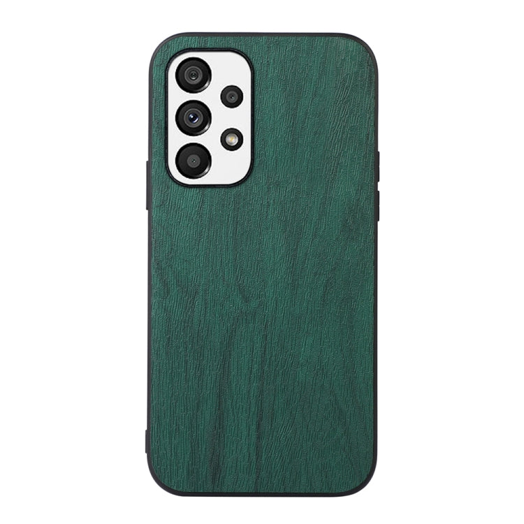 For Samsung Galaxy A53 5G Wood Texture PU Phone Case