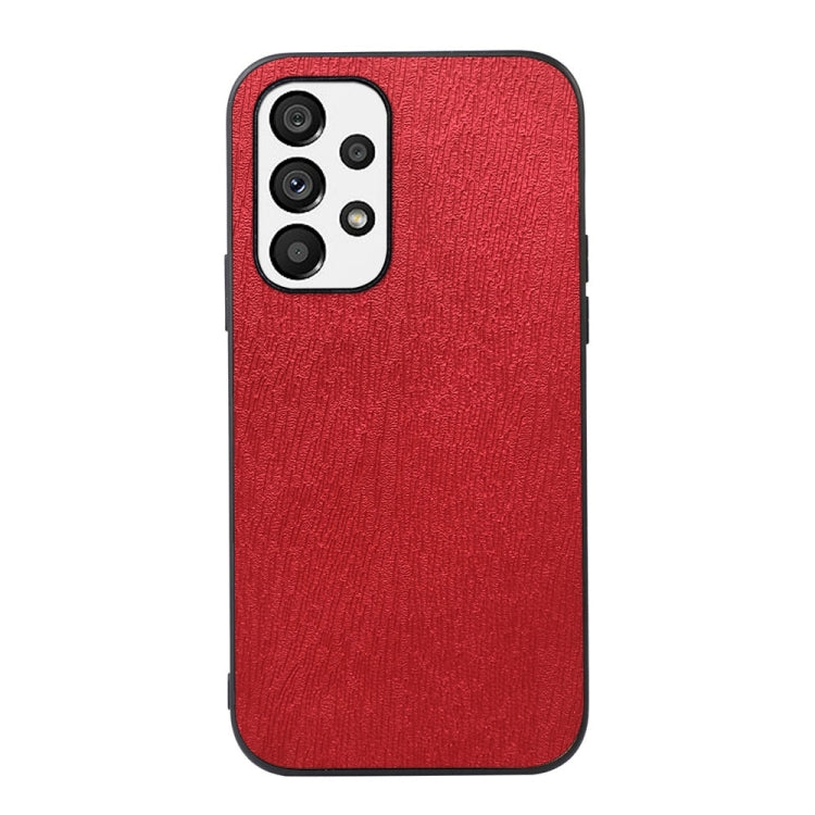 For Samsung Galaxy A53 5G Wood Texture PU Phone Case