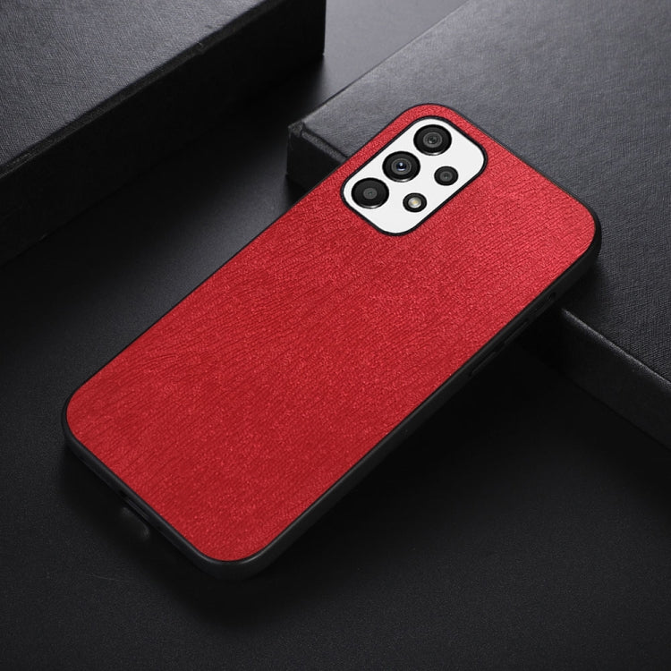 For Samsung Galaxy A53 5G Wood Texture PU Phone Case