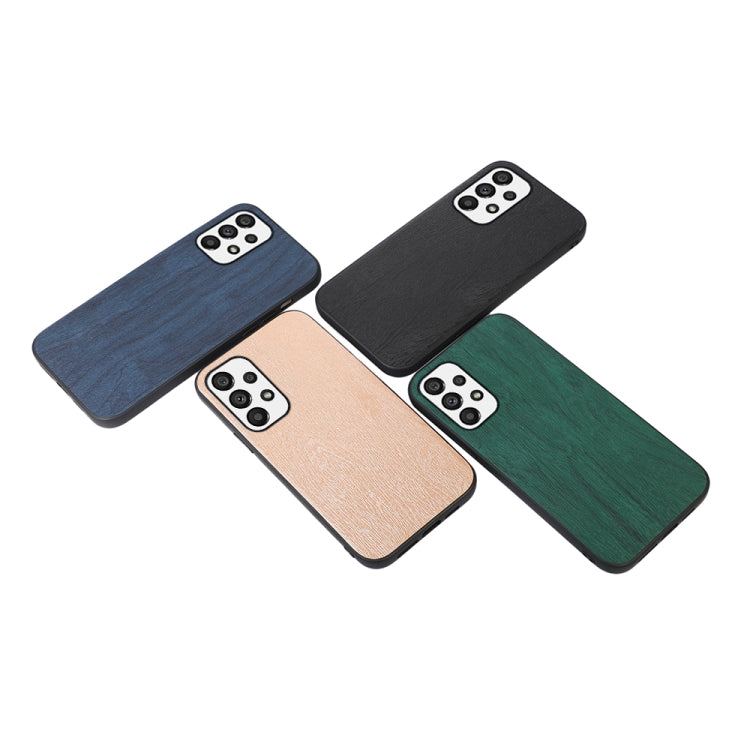 For Samsung Galaxy A73 5G Wood Texture PU Phone Case