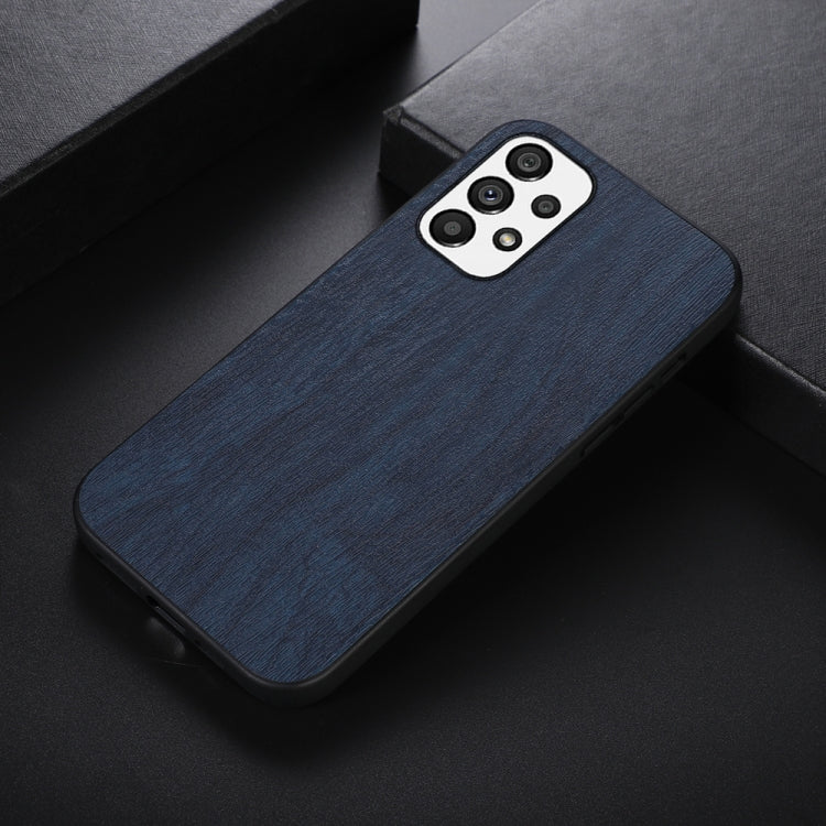 For Samsung Galaxy A73 5G Wood Texture PU Phone Case