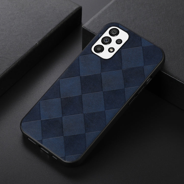 For Samsung Galaxy A23 4G Weave Plaid PU Phone Case