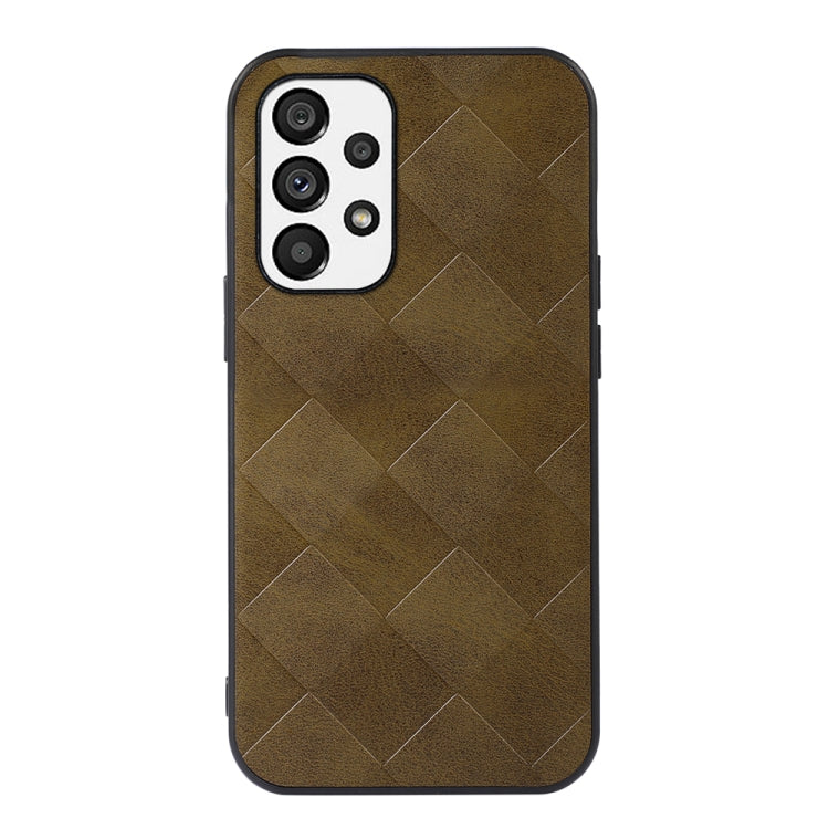 For Samsung Galaxy A33 5G Weave Plaid PU Phone Case
