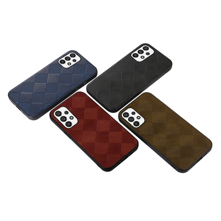 For Samsung Galaxy A53 5G Weave Plaid PU Phone Case