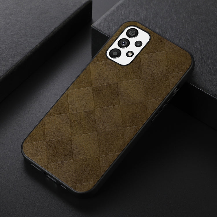 For Samsung Galaxy A53 5G Weave Plaid PU Phone Case