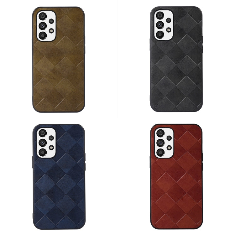 For Samsung Galaxy A53 5G Weave Plaid PU Phone Case