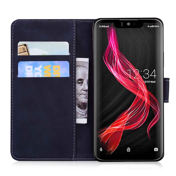 For Sharp Aquos Zero Skin Feel Pure Color Leather Phone Case