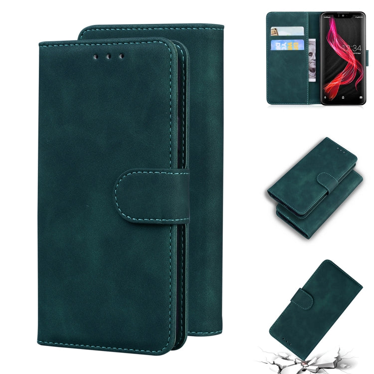 For Sharp Aquos Zero Skin Feel Pure Color Leather Phone Case