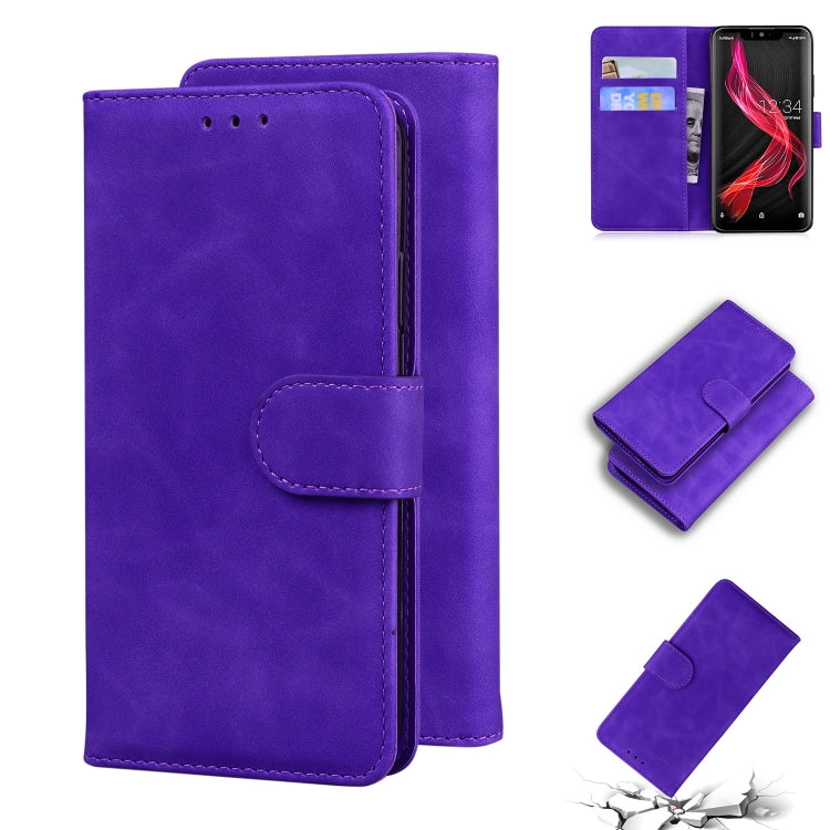 For Sharp Aquos Zero Skin Feel Pure Color Leather Phone Case
