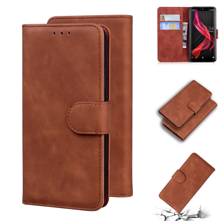 For Sharp Aquos Zero Skin Feel Pure Color Leather Phone Case