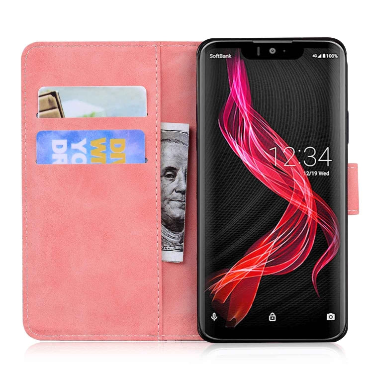 For Sharp Aquos Zero Skin Feel Pure Color Leather Phone Case