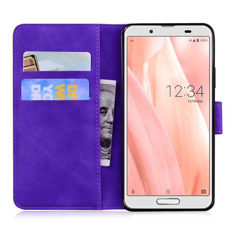 For Sharp Aquos Sense 3 / Sense3 Lite / Sense3 Basic & SHV45 Skin Feel Pure Color Leather Phone Case
