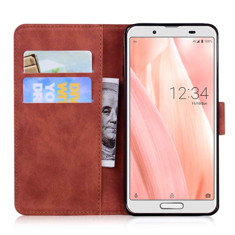 For Sharp Aquos Sense 3 / Sense3 Lite / Sense3 Basic & SHV45 Skin Feel Pure Color Leather Phone Case