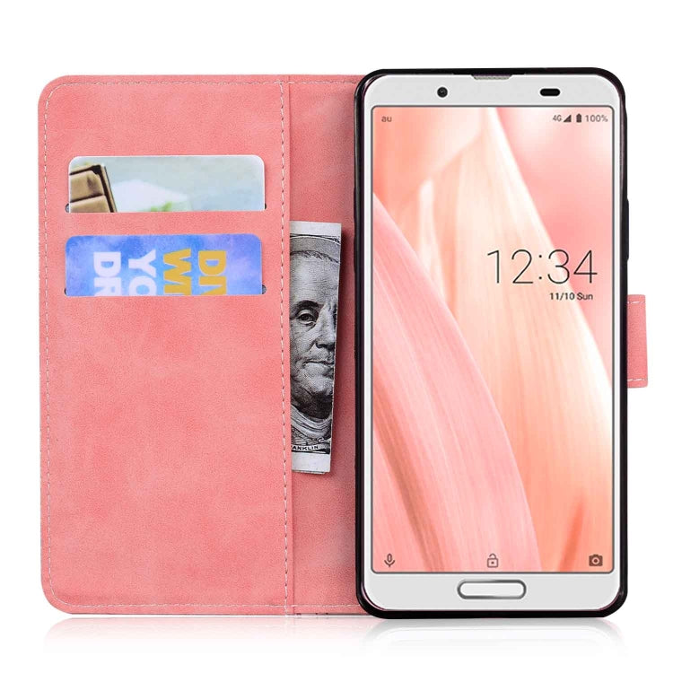 For Sharp Aquos Sense 3 / Sense3 Lite / Sense3 Basic & SHV45 Skin Feel Pure Color Leather Phone Case