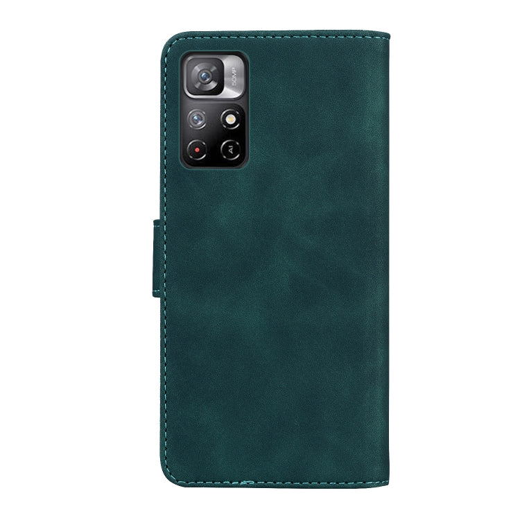 For Xiaomi Redmi Note 11 Skin Feel Pure Color Flip Leather Phone Case