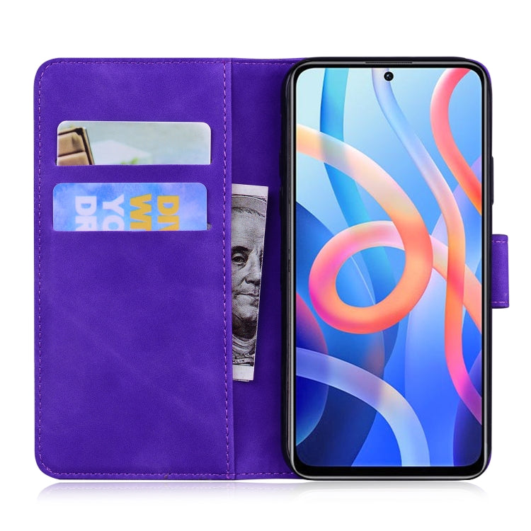 For Xiaomi Redmi Note 11 Skin Feel Pure Color Flip Leather Phone Case