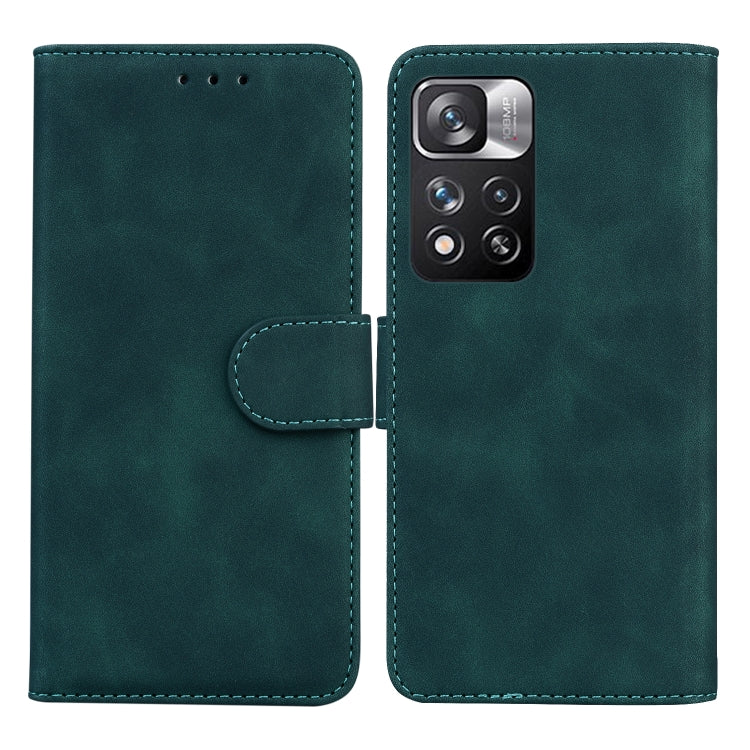For Xiaomi Redmi Note 11 Pro / Note 11 Pro+ 5G Skin Feel Pure Color Flip Leather Phone Case