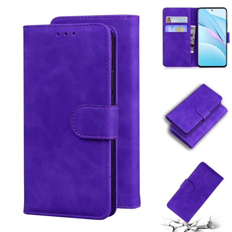 For Xiaomi Mi 10T Lite 5G Skin Feel Pure Color Flip Leather Phone Case