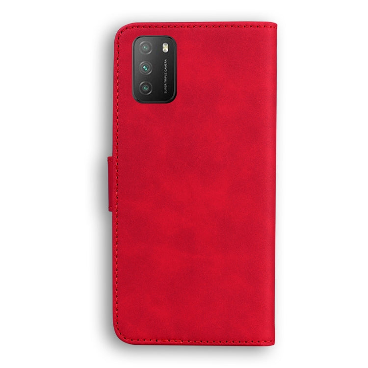 For Xiaomi Poco M3 Skin Feel Pure Color Flip Leather Phone Case