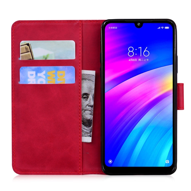 For Xiaomi Redmi 7 / Y3 India Skin Feel Pure Color Flip Leather Phone Case