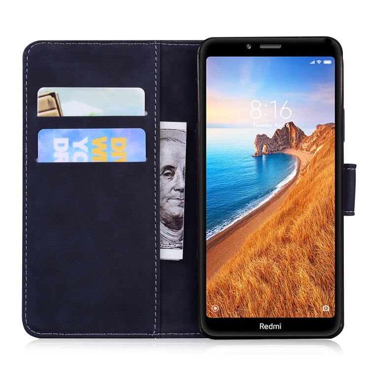 For Xiaomi Redmi 7A Skin Feel Pure Color Flip Leather Phone Case