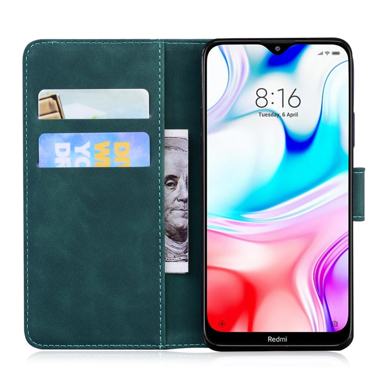 For Xiaomi Redmi 8 Skin Feel Pure Color Flip Leather Phone Case