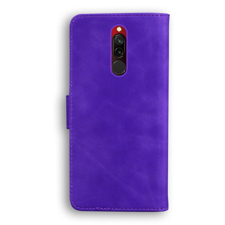For Xiaomi Redmi 8 Skin Feel Pure Color Flip Leather Phone Case