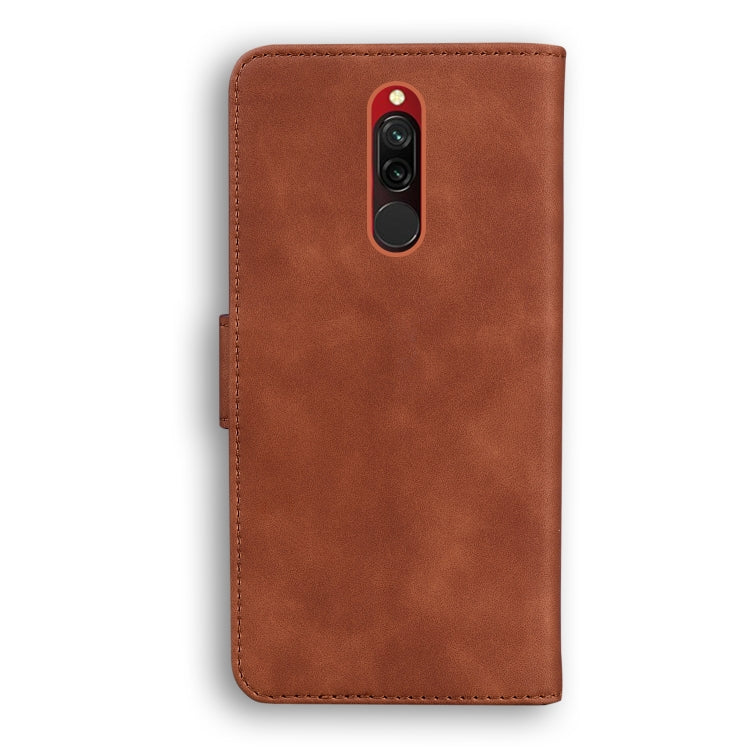 For Xiaomi Redmi 8 Skin Feel Pure Color Flip Leather Phone Case