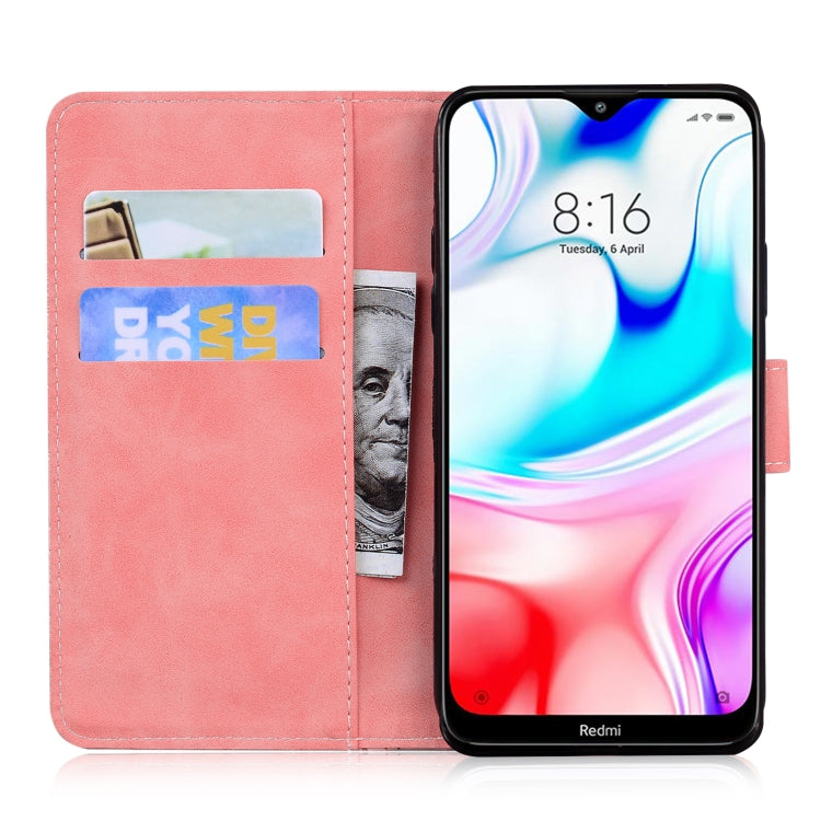 For Xiaomi Redmi 8 Skin Feel Pure Color Flip Leather Phone Case