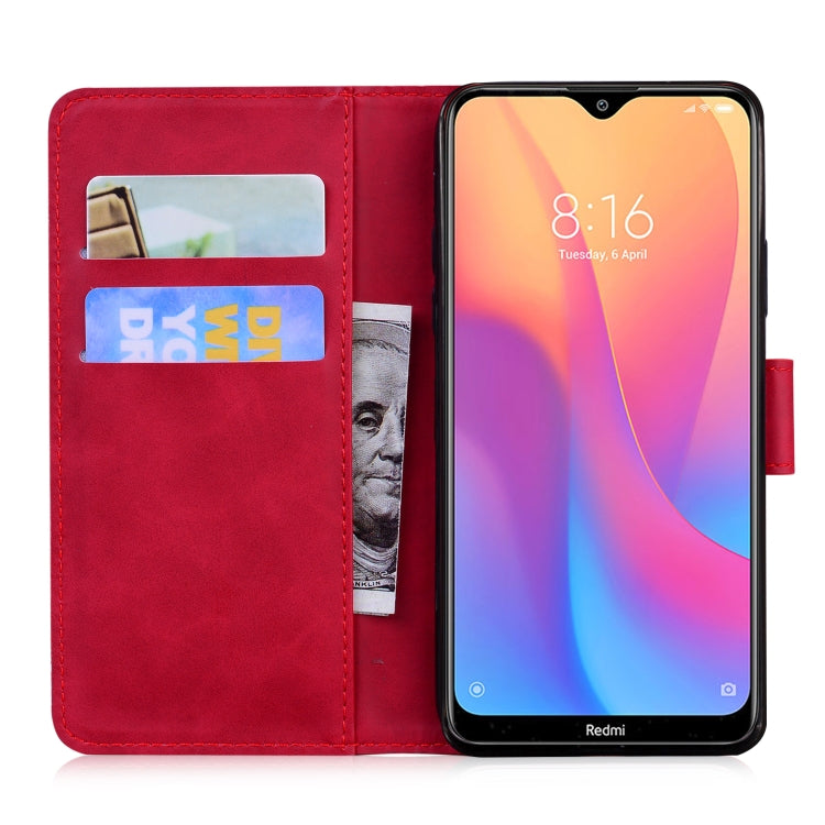 For Xiaomi Redmi 8A Skin Feel Pure Color Flip Leather Phone Case
