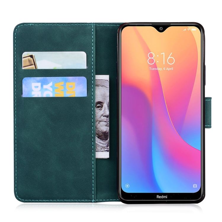 For Xiaomi Redmi 8A Skin Feel Pure Color Flip Leather Phone Case