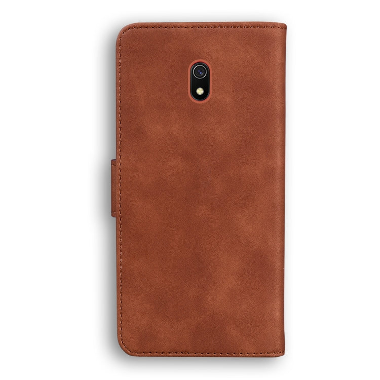 For Xiaomi Redmi 8A Skin Feel Pure Color Flip Leather Phone Case