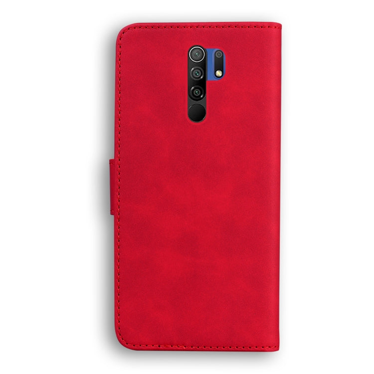 For Xiaomi Redmi 9 Skin Feel Pure Color Flip Leather Phone Case