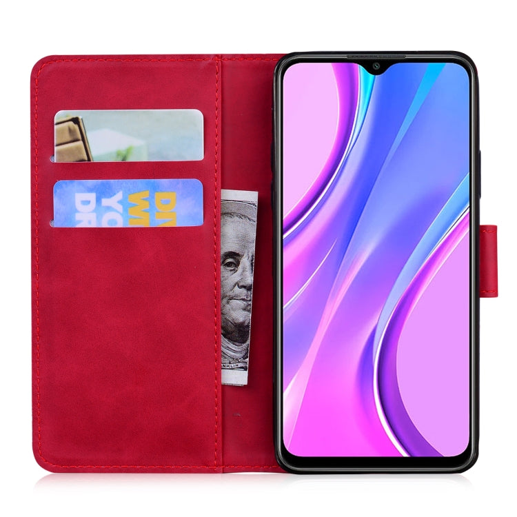 For Xiaomi Redmi 9 Skin Feel Pure Color Flip Leather Phone Case