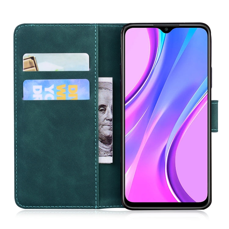For Xiaomi Redmi 9 Skin Feel Pure Color Flip Leather Phone Case