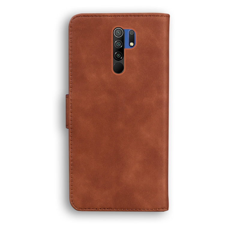 For Xiaomi Redmi 9 Skin Feel Pure Color Flip Leather Phone Case