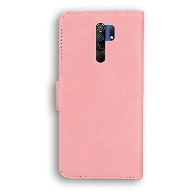 For Xiaomi Redmi 9 Skin Feel Pure Color Flip Leather Phone Case