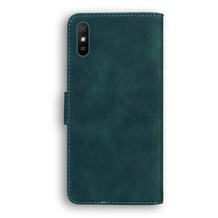 For Xiaomi Redmi 9A Skin Feel Pure Color Flip Leather Phone Case