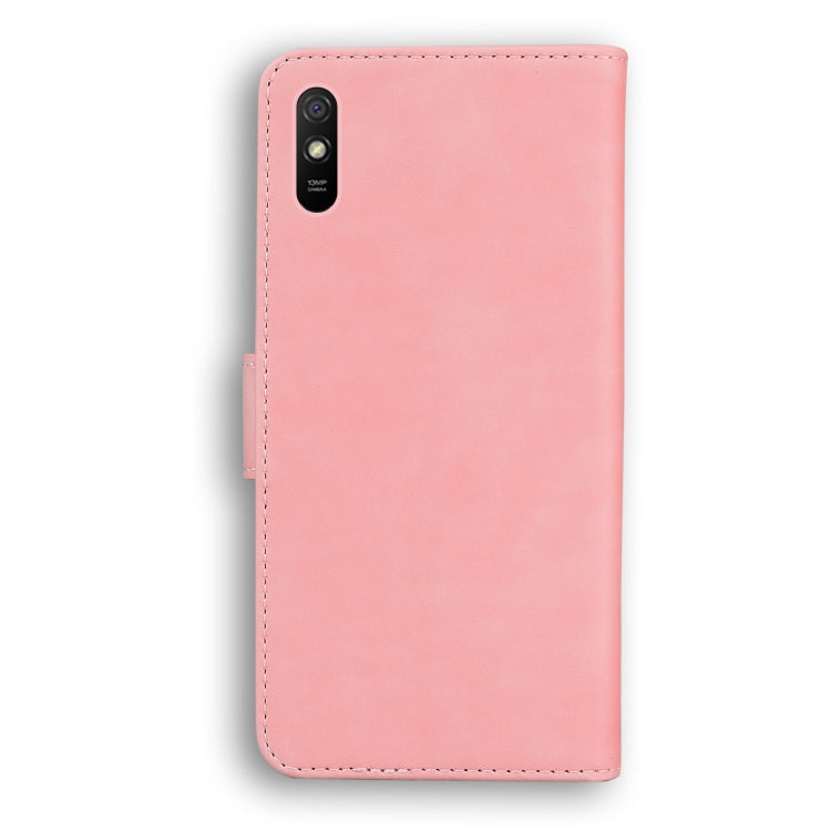 For Xiaomi Redmi 9A Skin Feel Pure Color Flip Leather Phone Case