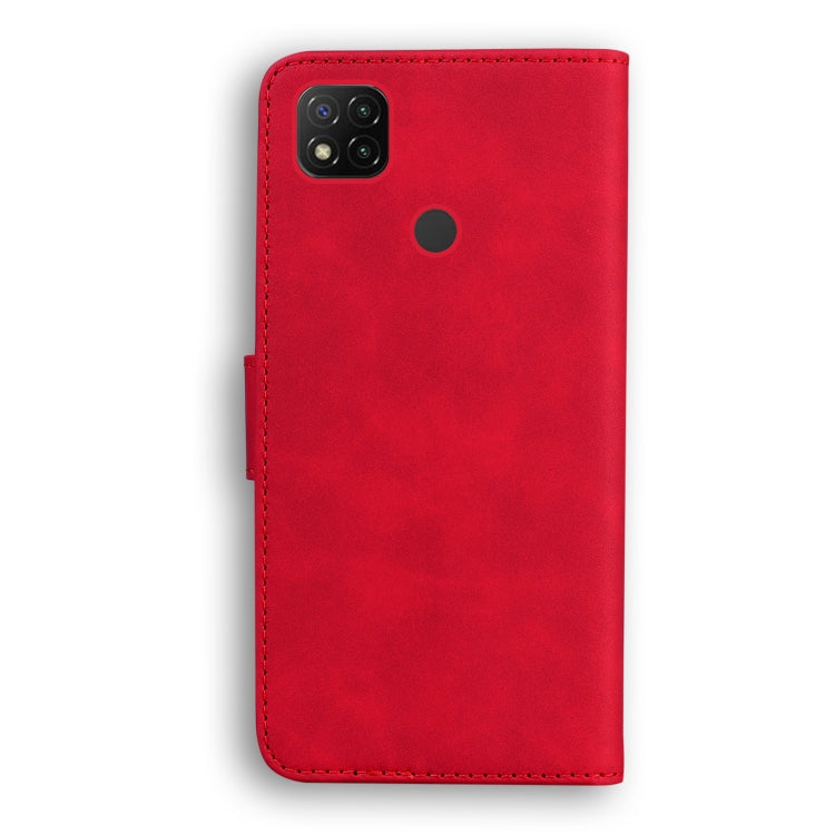For Xiaomi Redmi 9C Skin Feel Pure Color Flip Leather Phone Case