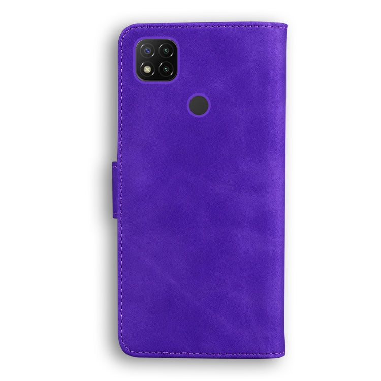 For Xiaomi Redmi 9C Skin Feel Pure Color Flip Leather Phone Case
