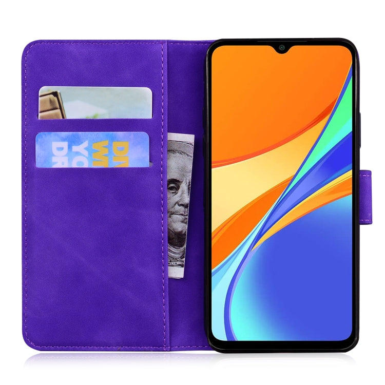 For Xiaomi Redmi 9C Skin Feel Pure Color Flip Leather Phone Case